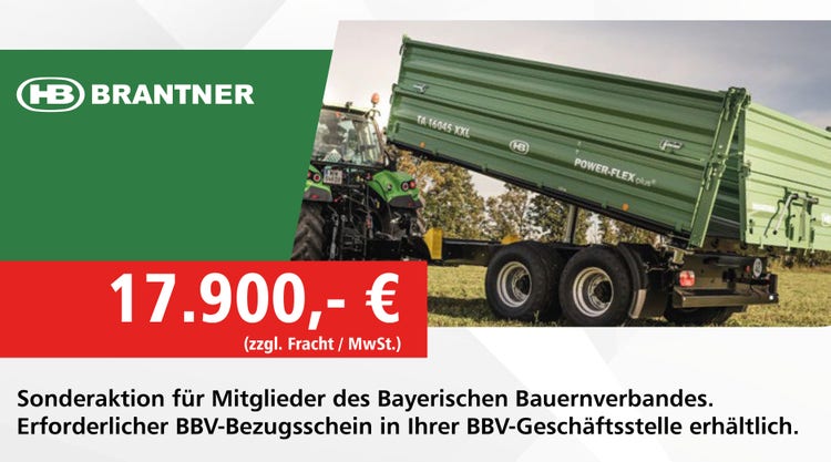 Brantner Tandem Dreiseitenkipper TA 16045 XXL in der BBV Aktion