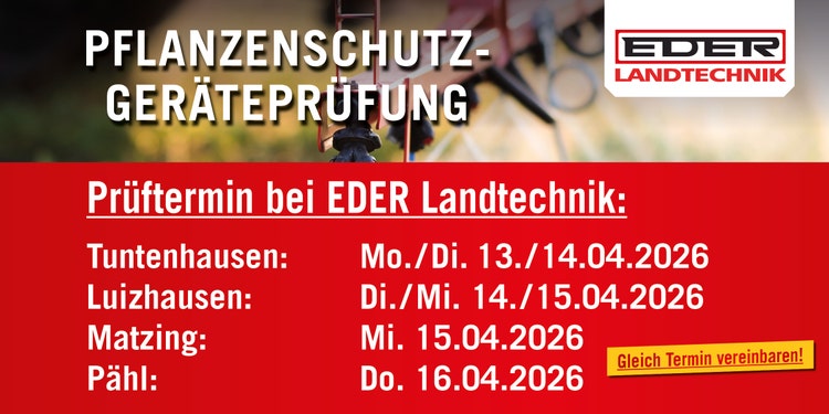 Aktionsbanner zu den Prüfungsterminen der Geräteprüfung.