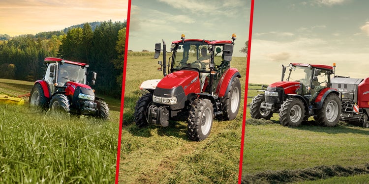 Case IH Farmall A Header. Maschinen bei der Arbeit.