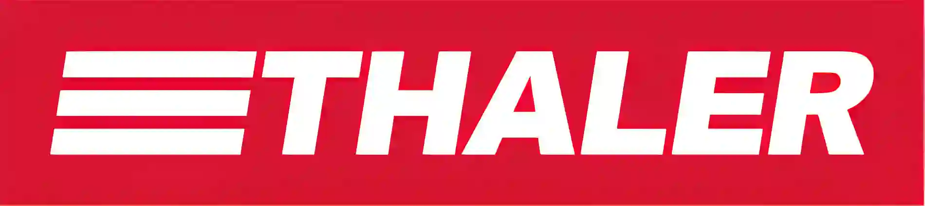 Rot weißes Logo der Firma Thaler